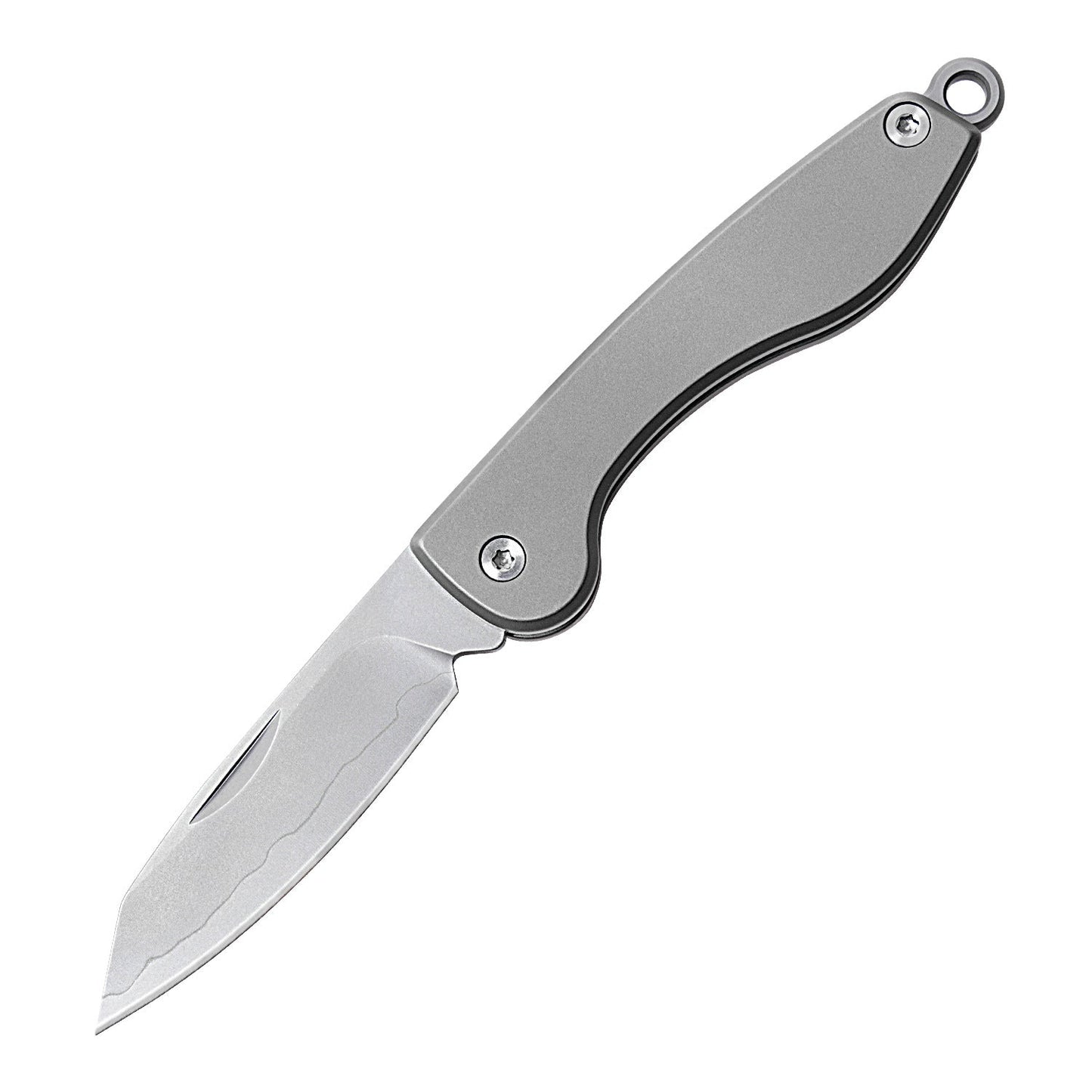 Mini Folding Titanium Knife Portable Pocket Knife Camping Food Processing Food Construction Repair Outdoor Equipment Keychain Mouth-4